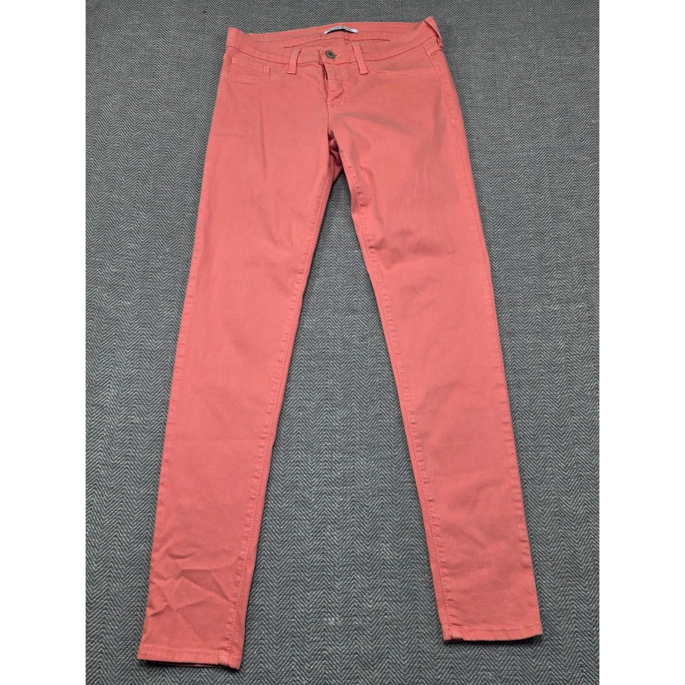 Flying Monkey Coral Pink Skinny Jeans Womens Size 29 Made in USA L7384 Stretch